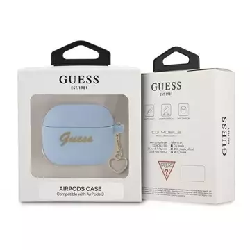 Guess GUA3LSCHSB kryt AirPods 3 niebieski/blue Silicone Charm Collection