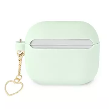 Guess GUA3LSCHSN kryt AirPods 3 zielony/green Silicone Charm Heart Collection