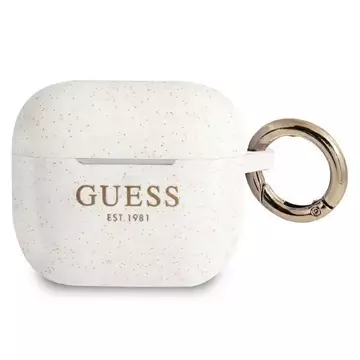 Guess GUA3SGGEH kryt AirPods 3 biely/biely silikónový glitter