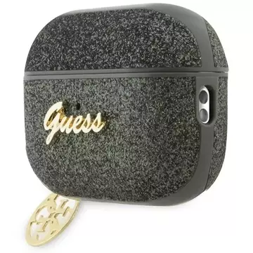 Guess GUAP2GLGSHA ochranné puzdro na slúchadlá pre Apple AirPods Pro 2 kryt zelený/kaki Glitter Flake 4G Charm