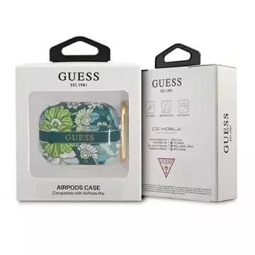 Guess GUAPHHFLN AirPods Pro kryt zielony/green Flower Strap Collection