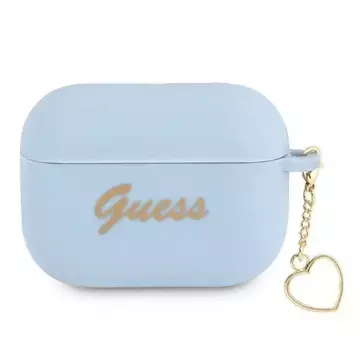 Guess GUAPLSCHSB AirPods Pro kryt niebieski/blue Silicone Charm Collection