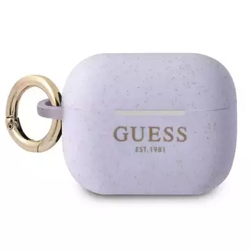 Guess GUAPSGGEU AirPods Pro obal purpurovo/fialový silikónový glitter