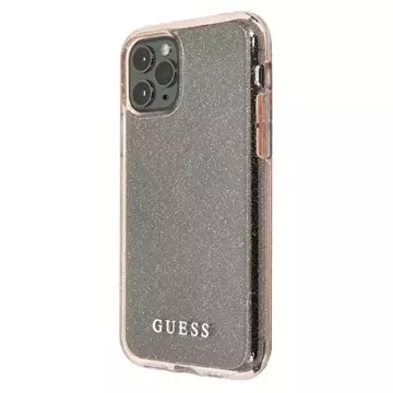 Guess GUHCN58PCGLPI iPhone 11 Pro Różowy/ružové pevné puzdro Glitter