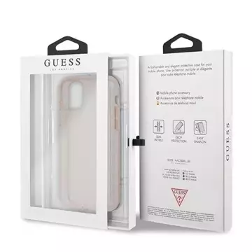 Guess GUHCN58PCGLPI iPhone 11 Pro Różowy/ružové pevné puzdro Glitter