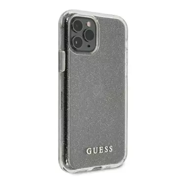 Guess GUHCN58PCGLSI iPhone 11 Pro srebrný/strieborný pevný obal Glitter