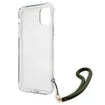 Guess GUHCN61KSARKA iPhone 11 6,1 "zelené / khaki pevné puzdro Camo Collection