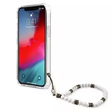 Guess GUHCP12LKPSWH iPhone 12 Pro Max 6,7" priehľadné pevné puzdro White Pearl