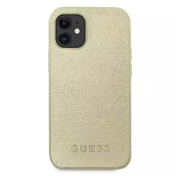 Guess GUHCP12SIGLGO iPhone 12 mini 5,4" zlatý/zlatý pevný obal Iridescent