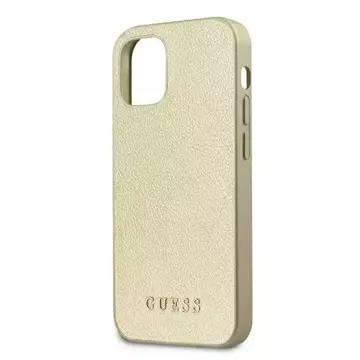 Guess GUHCP12SIGLGO iPhone 12 mini 5,4" zlatý/zlatý pevný obal Iridescent