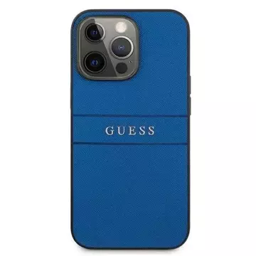 Guess GUHCP13LPSASBBL iPhone 13 Pro / 13 6,1" niebieski/modrý remienok Saffiano