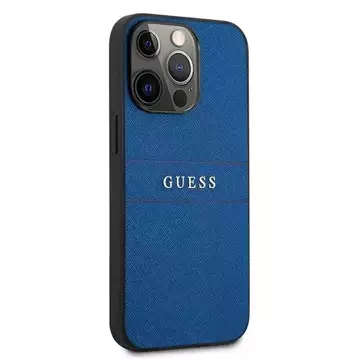 Guess GUHCP13LPSASBBL iPhone 13 Pro / 13 6,1" niebieski/modrý remienok Saffiano