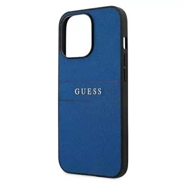 Guess GUHCP13LPSASBBL iPhone 13 Pro / 13 6,1" niebieski/modrý remienok Saffiano