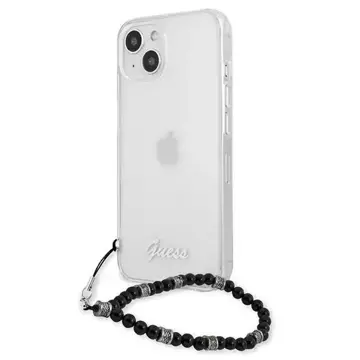 Guess GUHCP13MKPSBK iPhone 13 6,1" priehľadné pevné puzdro Black Pearl