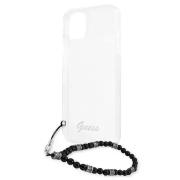 Guess GUHCP13MKPSBK iPhone 13 6,1" priehľadné pevné puzdro Black Pearl