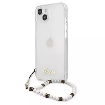 Guess GUHCP13MKPSWH iPhone 13 6,1" Transparentné pevné puzdro White Pearl