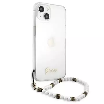 Guess GUHCP13MKPSWH iPhone 13 6,1" Transparentné pevné puzdro White Pearl