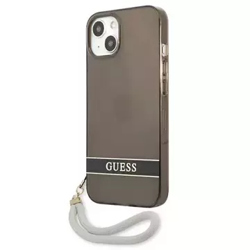 Guess GUHCP13SHTSGSK iPhone 13 mini 5,4" čierne/čierne pevné puzdro Translucent Stap