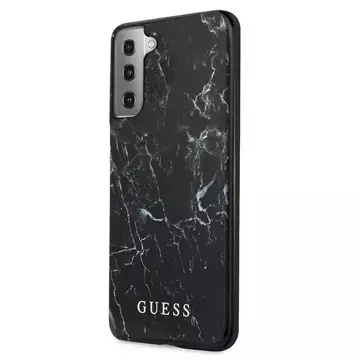 Guess GUHCS21MPCUMABK S21 G996 čierne/čierne pevné puzdro Marble