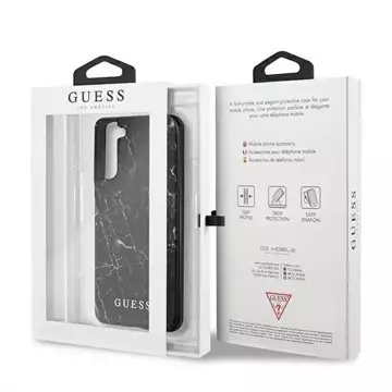 Guess GUHCS21MPCUMABK S21 G996 čierne/čierne pevné puzdro Marble