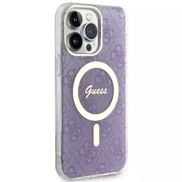 Guess GUHMP14XH4STU puzdro na telefón pre Apple iPhone 14 Pro Max 6,7" fialové/fialové pevné puzdro 4G MagSafe