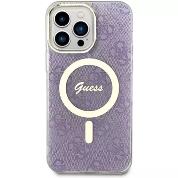 Guess GUHMP14XH4STU puzdro na telefón pre Apple iPhone 14 Pro Max 6,7" fialové/fialové pevné puzdro 4G MagSafe
