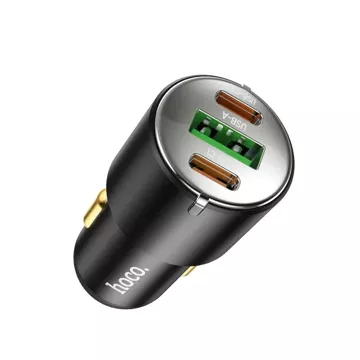 HOCO USB A nabíjačka do auta 2 x Typ C PD QC3.0 3A 45W NZ6 čierna