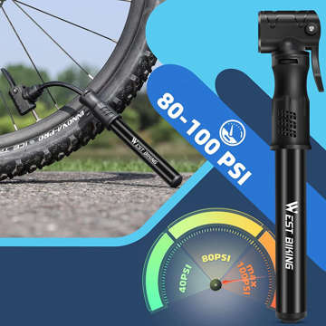 Hliníková pumpa na bicykel Alogy Mini Bike Pump 100psi s rukoväťou Black