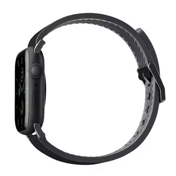 Hodinky pre inteligentné hodinky UNIQ Straden do Apple Watch Series 4/5/6/7/8/SE/SE2/Ultra 42/44/45mm kožený hybridný remienok čierny/čierny