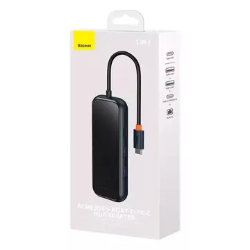 Hub 5w1 Baseus AcmeJoy série USB-C do 2xUSB 3.0 USB 2.0 USB-C PD RJ45 (szary)