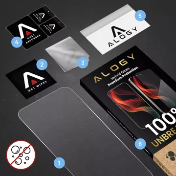 Hybridné sklo pre Samsung Galaxy A52 / A52 5g / A52s / A52s 5G kryt obrazovky Alogy Flexi Glass 9H puzdro priateľský plochý kryt