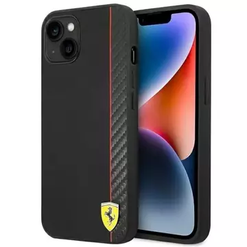 Ide o telefón Ferrari FEHCP14MAXBK pre Apple iPhone 14 Plus 6,7" čierny/čierny pevný obal Carbon