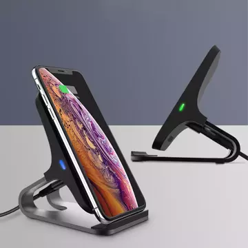 Indukčný nabíjací stojan QI15W-S1 Wireless Charger 15W Black