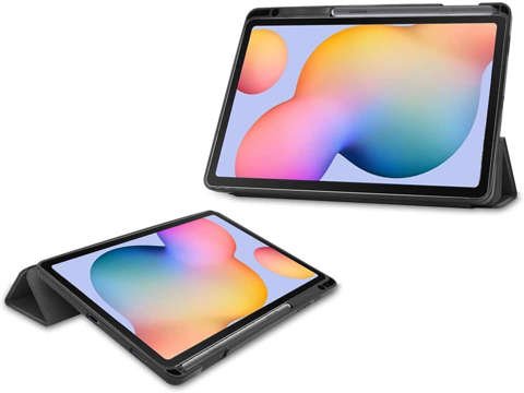 Inteligentné puzdro Alogy pre Galaxy Tab S6 Lite 10.4 P610 / P615 čierne sklo