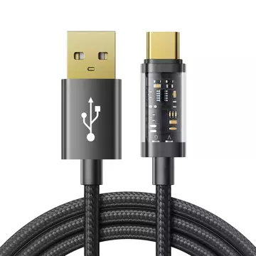 Joyroom USB kábel - USB typu C na nabíjanie / prenos dát 3A 1,2m čierny (S-UC027A12)