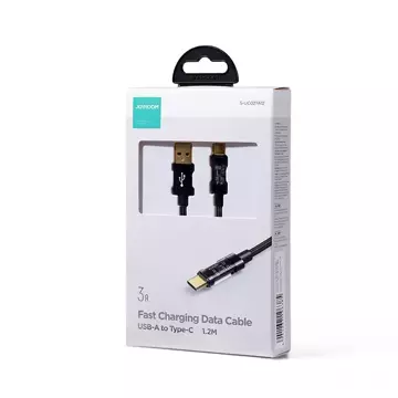 Joyroom USB kábel - USB typu C na nabíjanie / prenos dát 3A 1,2m čierny (S-UC027A12)