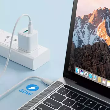 Joyroom kábel USB-C – USB-C 480 Mb/s 60 W 1 m biely (S-CC060A9)