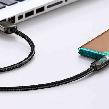Kábel 2m Baseus Display Fast Charging USB-A do USB-C 66W 2m Czarny