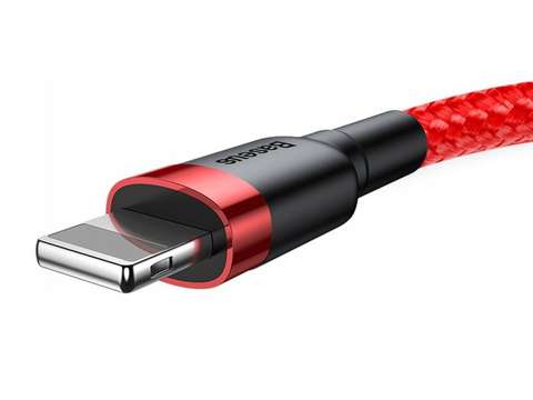 Kábel 2m Baseus Keviar USB Lightning do iPhone iPad iPod 1,5A Czerwony