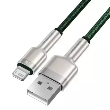 Kábel Baseus Cafule USB to Lightning, 2,4 A, 2 m (zelený)