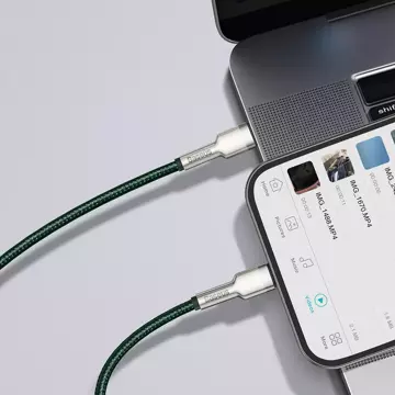 Kábel Baseus USB-C na Lightning 2 m (zelený)