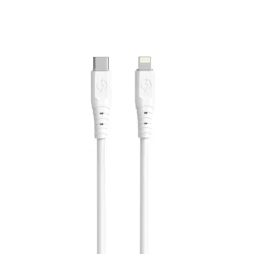 Kábel Dudao, kábel USB typu C - Lightning 6A 65W PD biely (TGL3X)