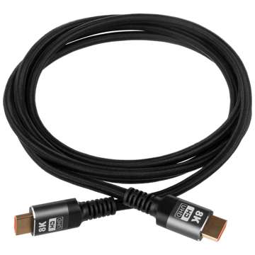 Kábel HDMI 2.1 Alogy 2m 8K PREMIUM ULTRA High Speed ​​60Hz 48GBps Czarny