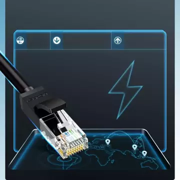 Kábel UGREEN Ethernet patch kábel RJ45 Cat 6 UTP 1000Mbps 5m čierny (20162)