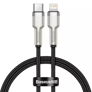 Kábel USB-C do Lightning Baseus Cafule, PD, 20W, 0,25m (černý)