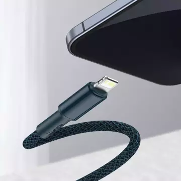 Kábel USB-C do Lightning Baseus High Density Braided, 20W, 5A, PD, 2m (niebieski)