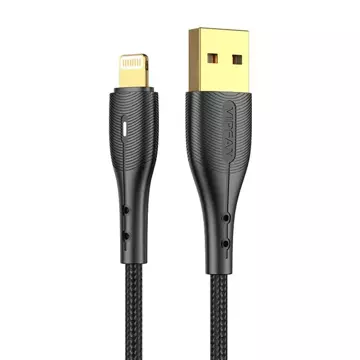 Kábel USB do Lightning Vipfan Nano Gold X07, 3A, 1,2 m (černý)