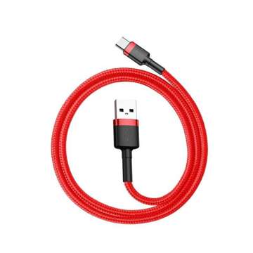 Kábel USB na USB-C Baseus Cafule 3A 1m (červený)