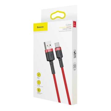 Kábel USB na USB-C Baseus Cafule 3A 1m (červený)