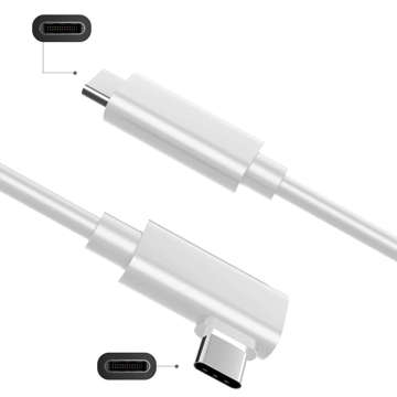 Kábel pre VR okuliare Alogy USB-C Typ C 5m kábel pre Oculus Link Quest 1 2 White Spona na kábel